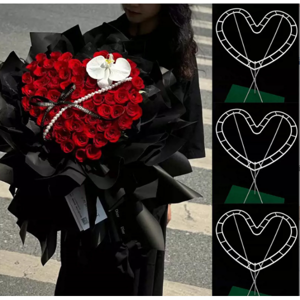 Bouquet Holder | Heart Shaped Rose Arrangement